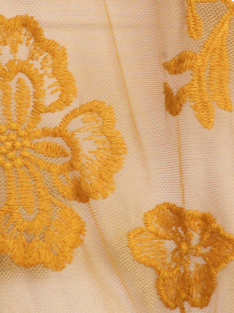 Anna-Kaci Floral Crochet Lace Cardigan for Women Beach Cover Ups Dress Kimono, Yellow, OneSize - Image 5